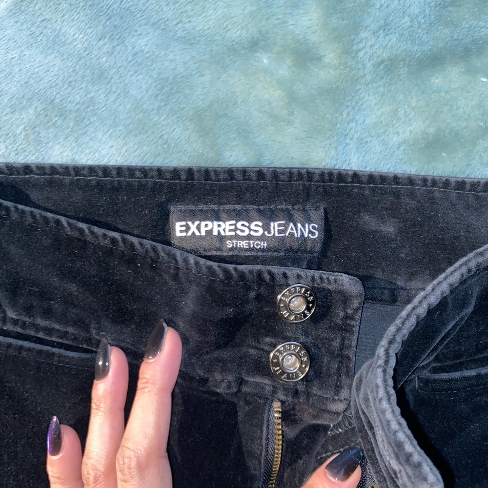 Express Women's Black Velvet Jeans